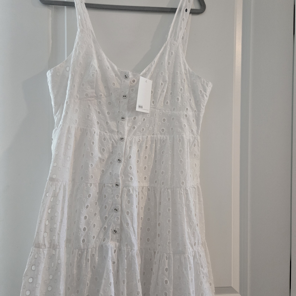 ASOS White Eyelet Mini Dress